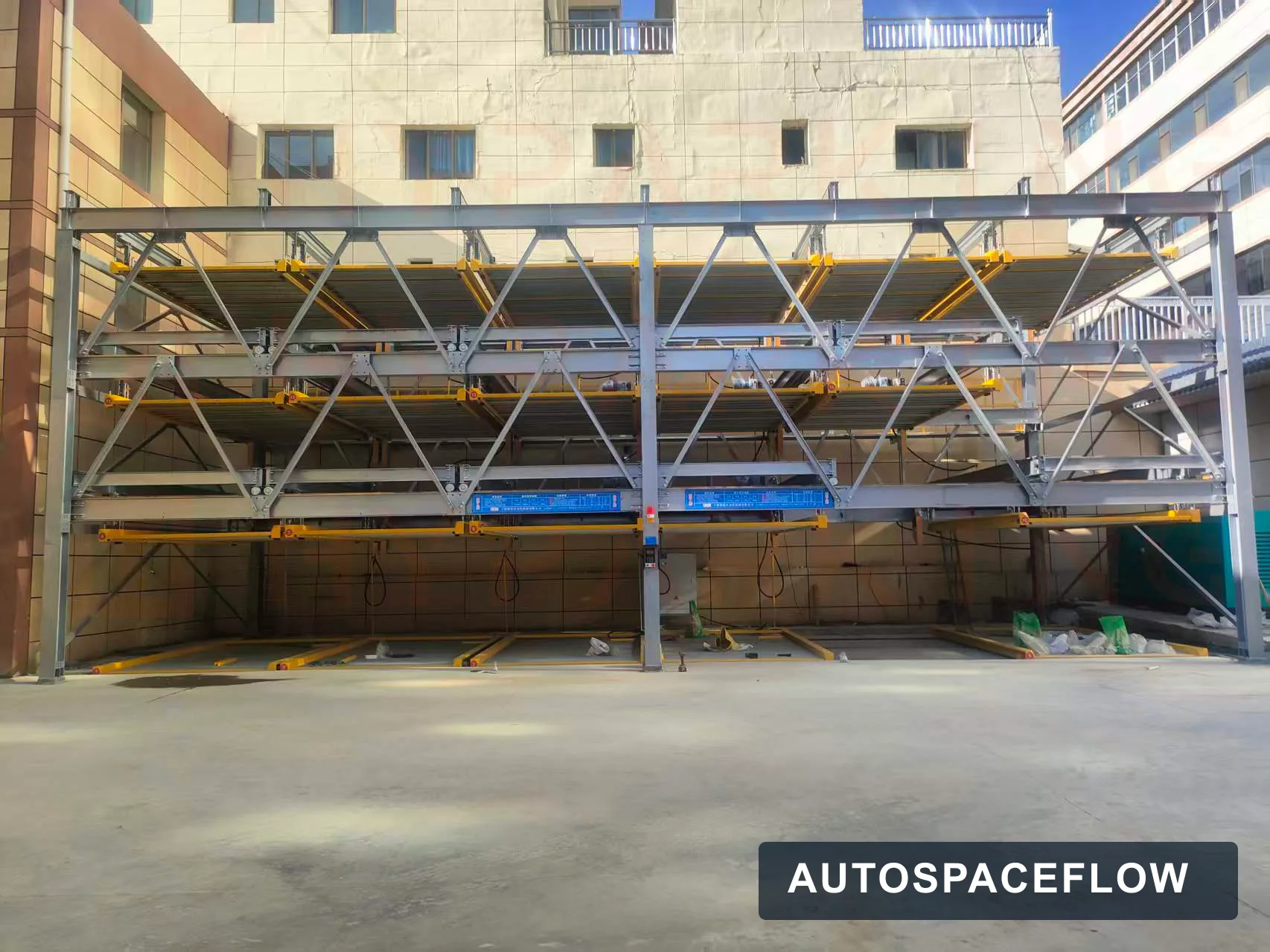 Multi-level automated parking system application